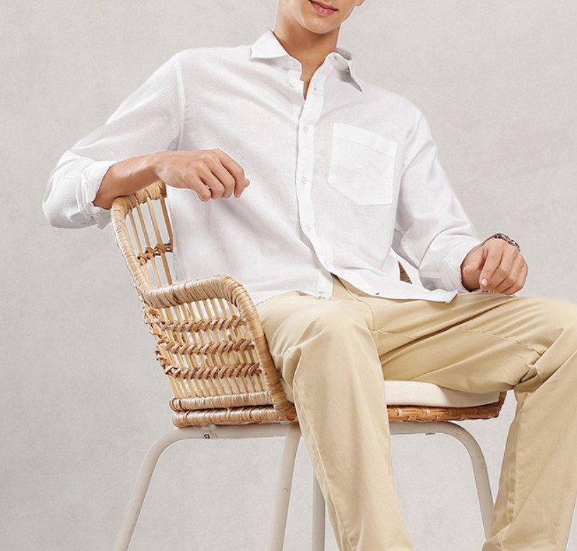 Men Premium Cotton Linen Casual Shirt