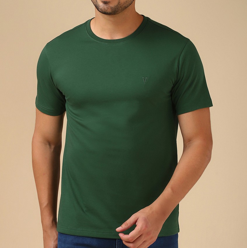Van Heusen Men Cotton Crew Neck Regular