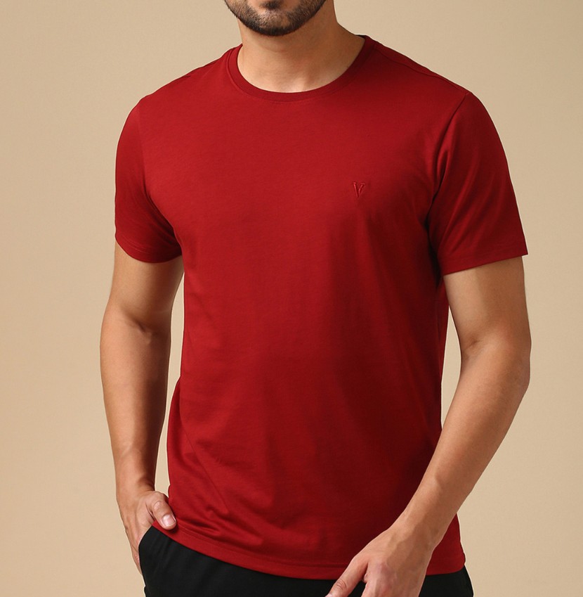 Van Heusen Men Cotton Crew Neck Regular