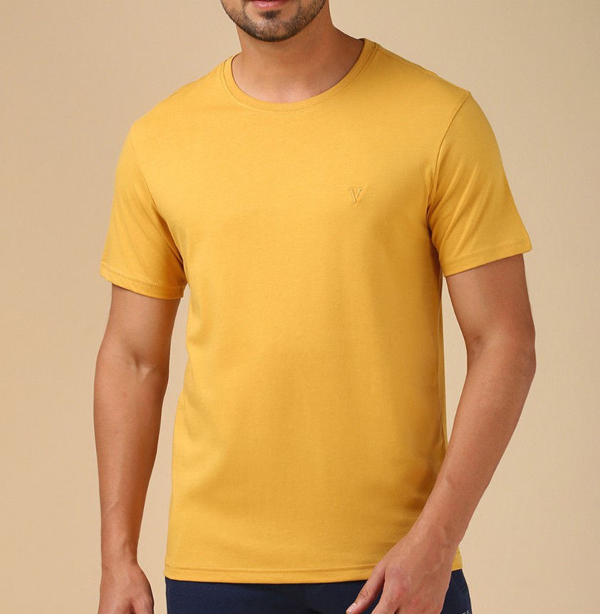 Van Heusen Men Cotton Crew Neck Regular