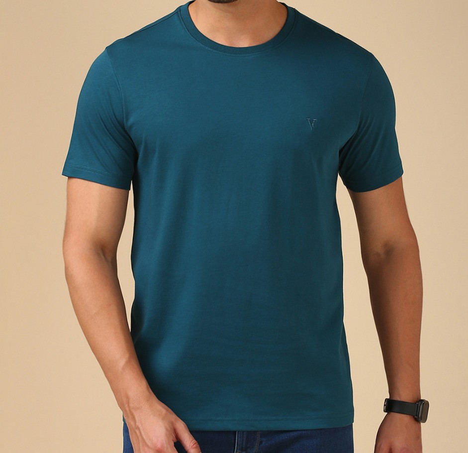 Van Heusen Men Cotton Crew Neck Regular